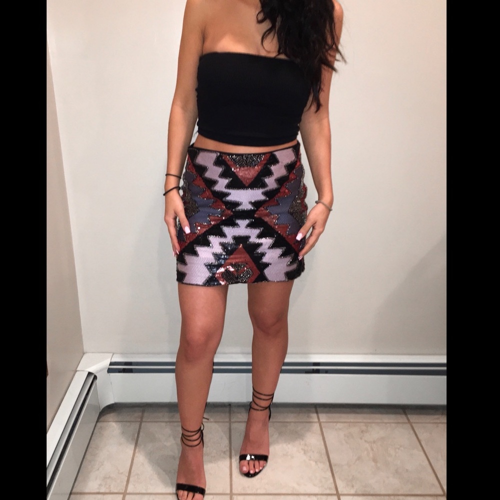 Beaded Miniskirt
